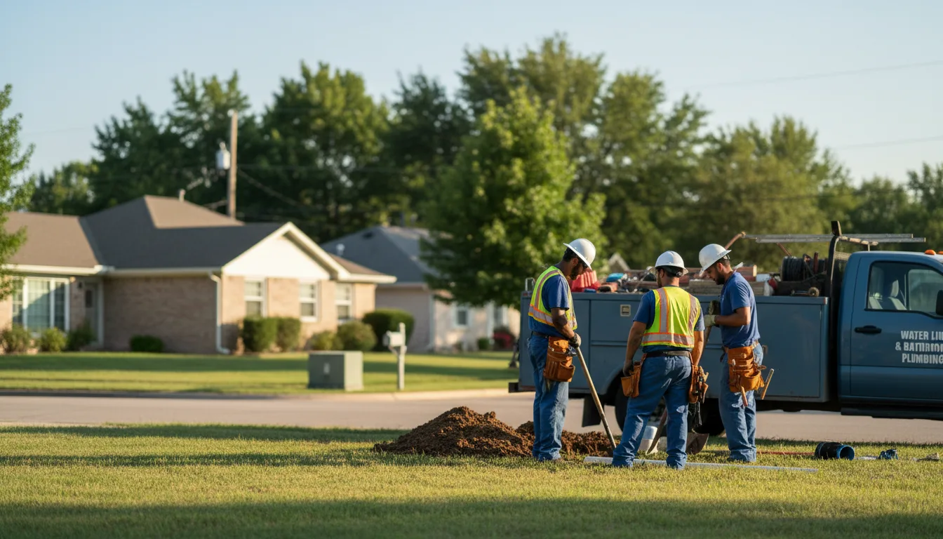Residential water line and bathroom plumbing service in Linden, CA
